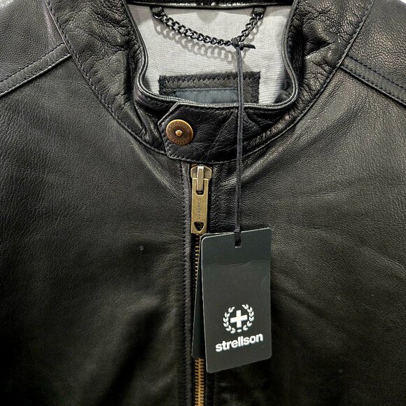 Strellson Leather Moto Jacket - Picture 3 of 16
